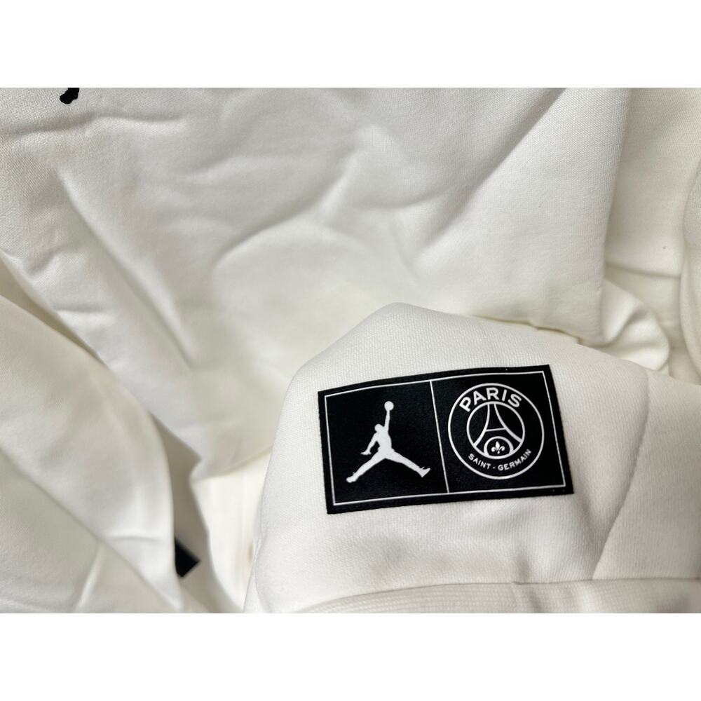 Nike Jordan Paris Saint-Germain PSG Hoodie White Size XXL BQ4200-100 New - Picture 13 of 16